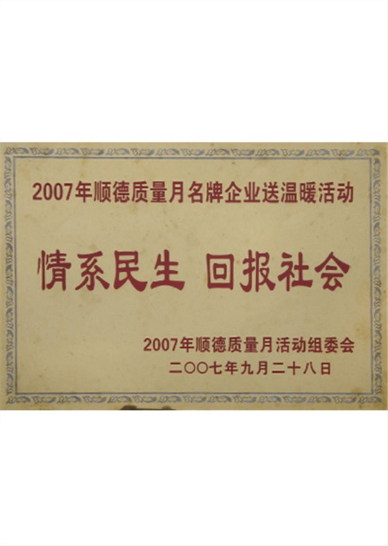2008年顺德实施名牌战略奖