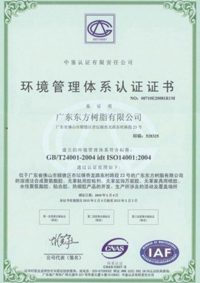 2010年环境管理体系认证